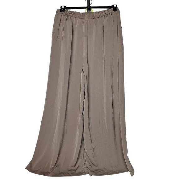 Tron Jori Women's Palazzo Pants Flare Leg Gray Size Large - Picture 3 of 6
